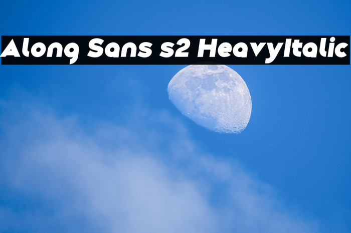 Along Sans s2 HeavyItalic Example 3