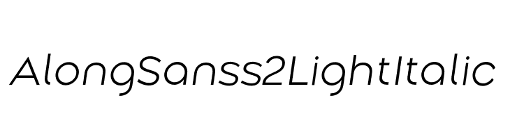 Along Sans s2 LightItalic  لخطوط تنزيل