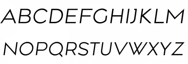 Along Sans s2 LightItalic Caratteri MAIUSCOLE