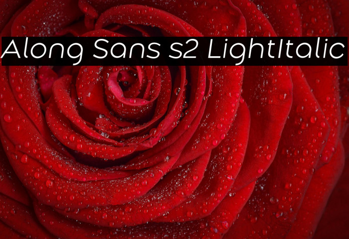 Along Sans s2 LightItalic Example 1