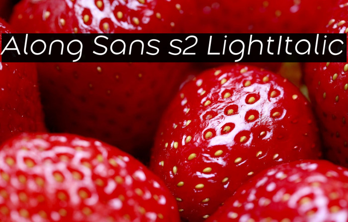 Along Sans s2 LightItalic Example 2