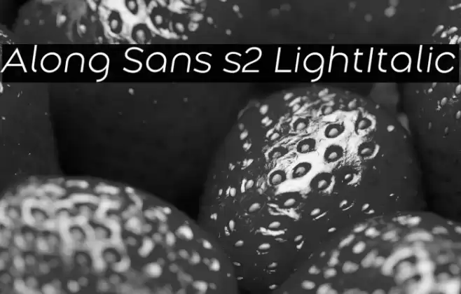 Along Sans s2 LightItalic Font examples