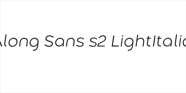 Along Sans s2 LightItalic Logo