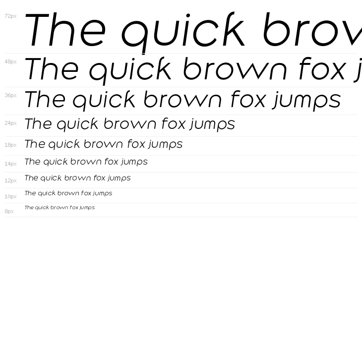 Along Sans s2 LightItalic Waterfall