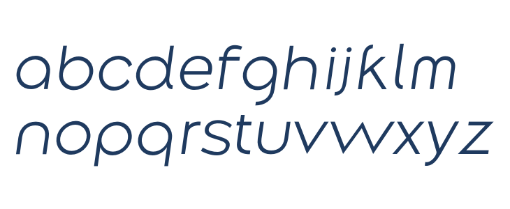 Along Sans s2 LightItalic Lowercase