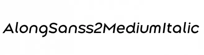 Along Sans s2 MediumItalic  font caratteri gratis
