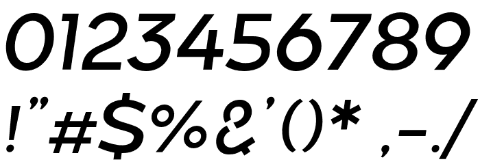 Along Sans s2 MediumItalic Font OTHER CHARS