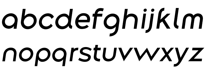 Along Sans s2 MediumItalic Font LOWERCASE