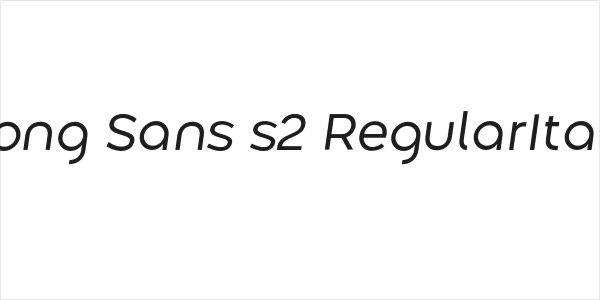 Along Sans s2 RegularItalic Logo