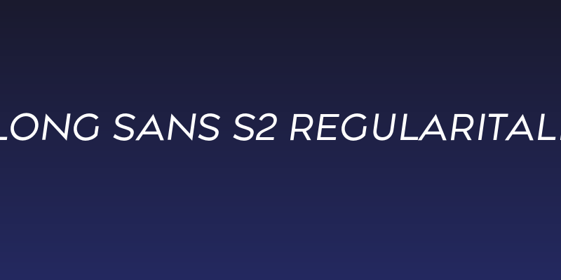 Along Sans s2 RegularItalic Social Header