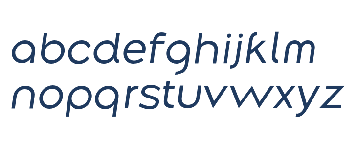 Along Sans s2 RegularItalic Lowercase