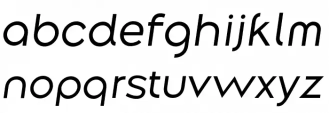 Along Sans s2 RegularItalic Caratteri MINUSCOLO