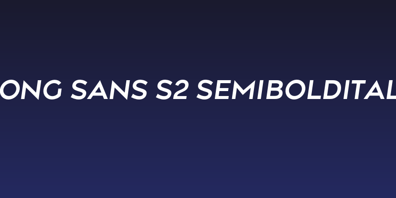 Along Sans s2 SemiBoldItalic Social Header
