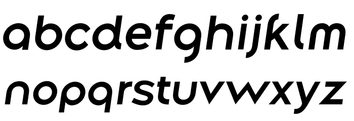 Along Sans s2 SemiBoldItalic Font LOWERCASE