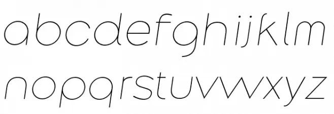 Along Sans s2 ThinItalic Schriftart Kleinbuchstaben