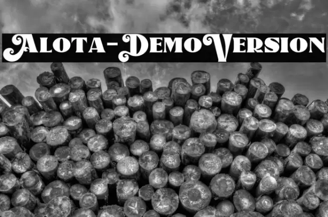 Alota-DemoVersion Font examples