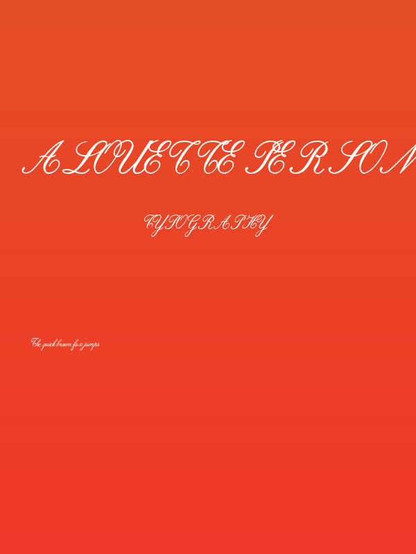 Alouette Personal Use Poster