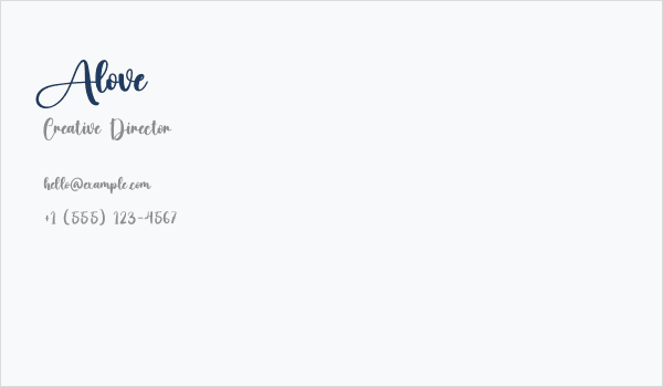 Alove Business Card