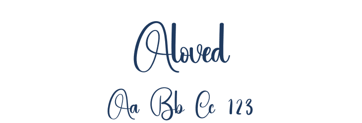 Aloved Font Preview