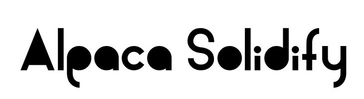Alpaca Solidify Font