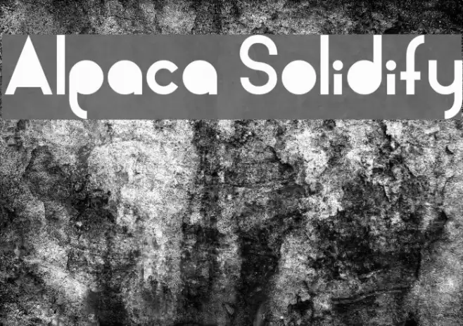 Alpaca Solidify Font examples