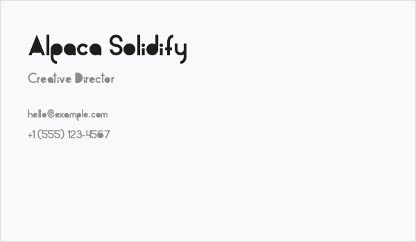 Alpaca Solidify Business Card