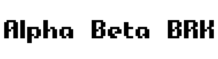 Alpha Beta BRK Font
