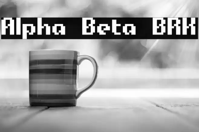 Alpha Beta BRK Font examples