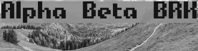 Alpha Beta BRK Font examples