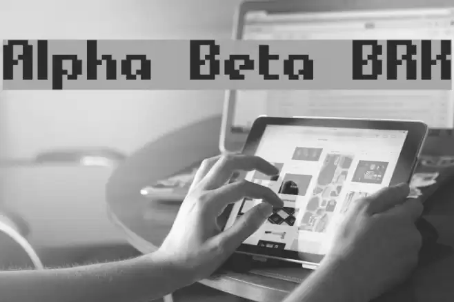 Alpha Beta BRK Font examples