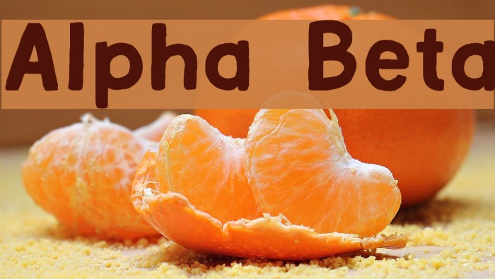 Alpha Beta Font examples