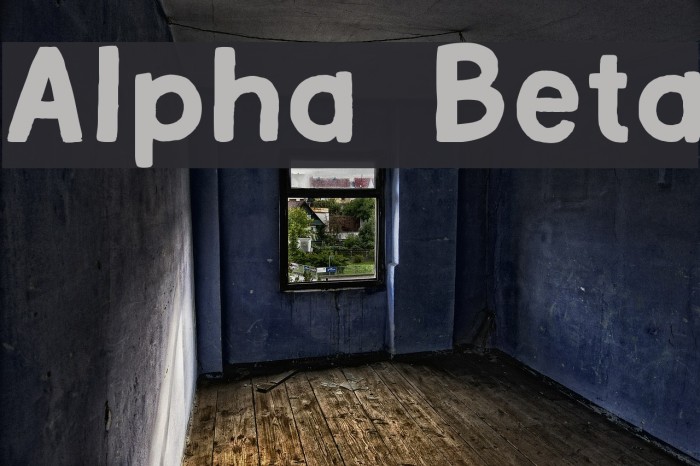 Alpha Beta Font examples