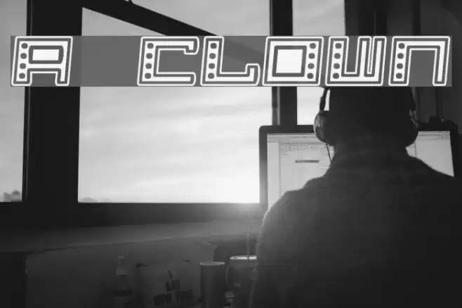 Alpha CLOWN Schriftart examples