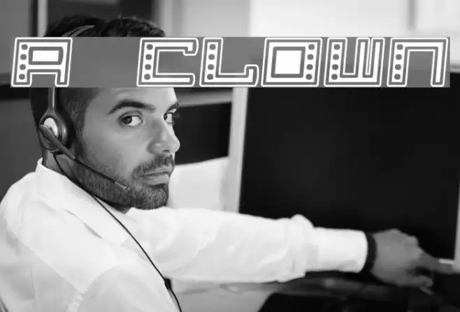 Alpha CLOWN Schriftart examples