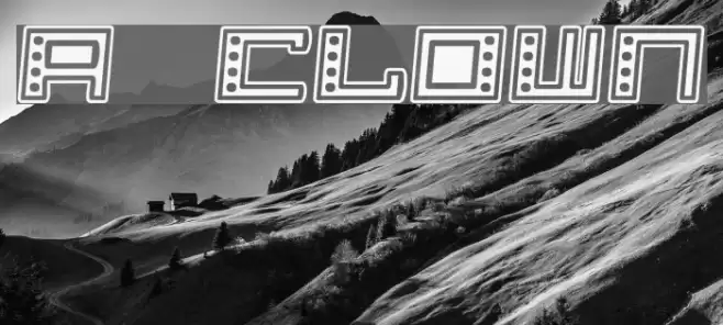 Alpha CLOWN Schriftart examples