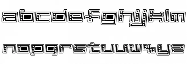 Alpha CLOWN Schriftart Kleinbuchstaben