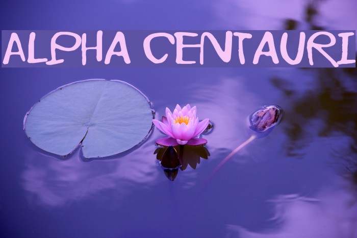 Alpha Centauri Font examples