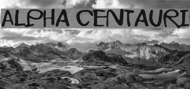 Alpha Centauri Font examples