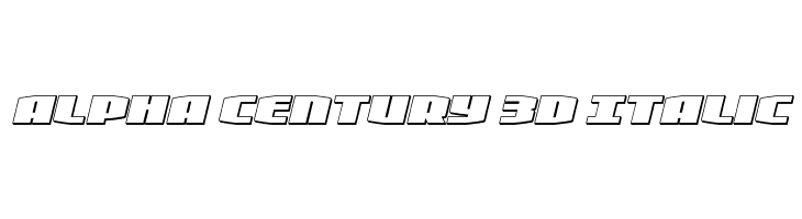 Alpha Century 3D Italic  नि: शुल्क फ़ॉन्ट्स डाउनलोड