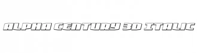 Alpha Century 3D Italic  免费字体下载