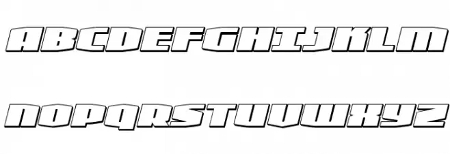 Alpha Century 3D Italic Шрифта ВЕРХНИЙ
