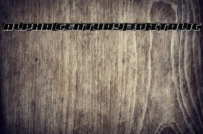 Alpha Century 3D Italic Example 1