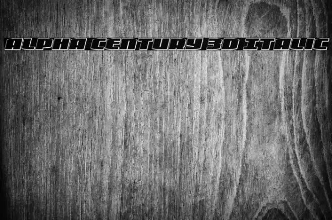 Alpha Century 3D Italic Font examples
