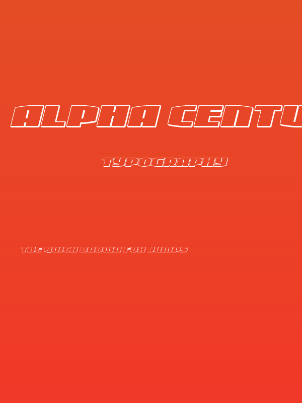 Alpha Century 3D Italic Poster