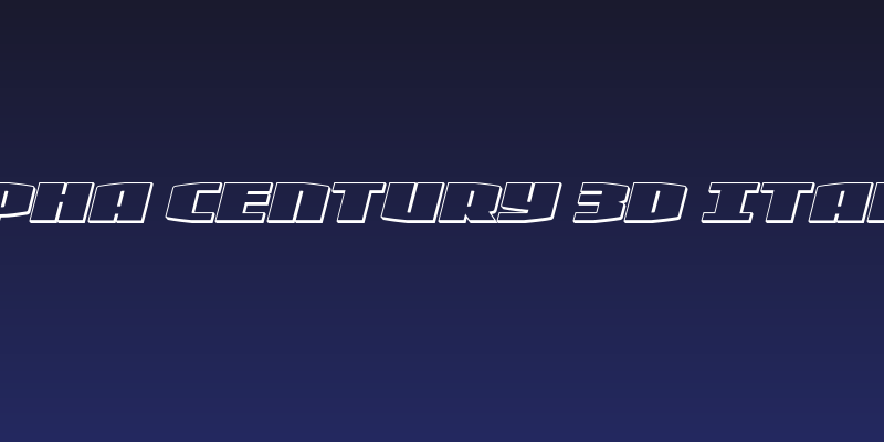 Alpha Century 3D Italic Social Header