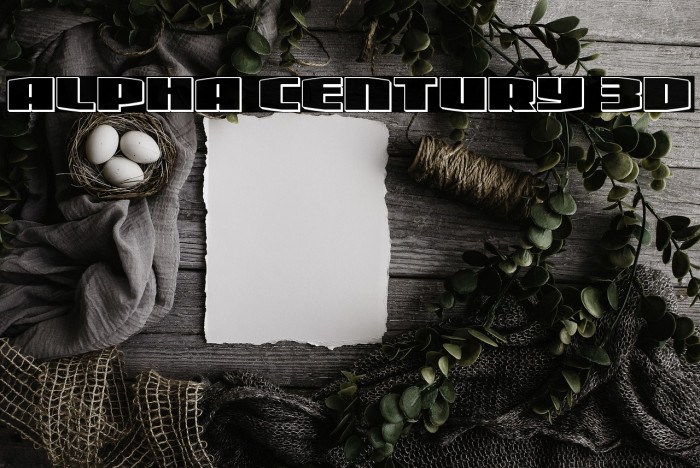 Alpha Century 3D Example 1