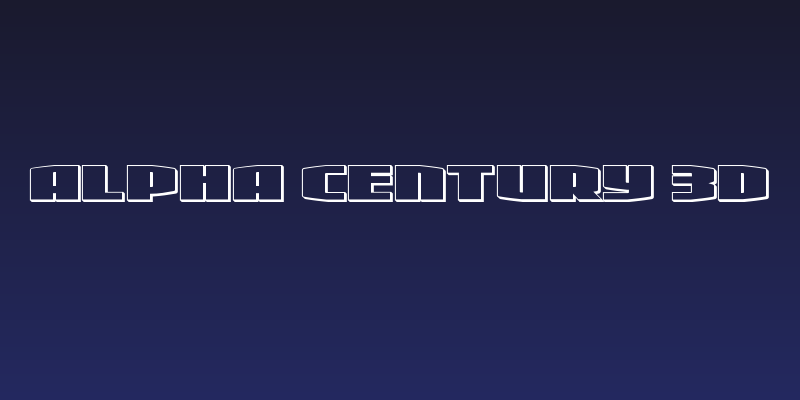 Alpha Century 3D Social Header