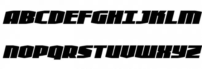 Alpha Century Condensed Italic Caratteri MAIUSCOLE