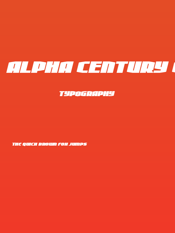 Alpha Century Condensed Italic Poster