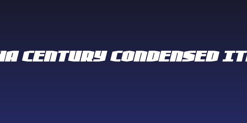 Alpha Century Condensed Italic Social Header